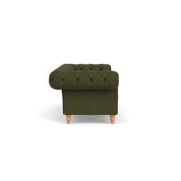3 Seater Sofa - Forest Green - House Linen Mix - Harris Chesterfield - The Cotswold Company - thumbnail 3