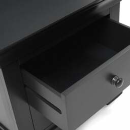 Chantilly Dusky Black Large 2 Drawer Bedside Table - The Cotswold Company - thumbnail 7