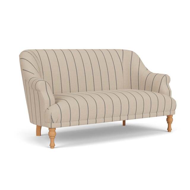 2 Seater Sofa - Charcoal - Compton Stripe - Everett - The Cotswold Company - image 1