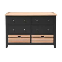 Chester Charcoal Breakfast Bar Island with Stools Set - The Cotswold Company - thumbnail 4