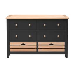 Chester Charcoal Breakfast Bar Island with Stools Set - The Cotswold Company - thumbnail 5