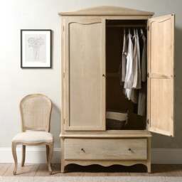 Double Wardrobe - Camille Limewash Oak - The Cotswold Company