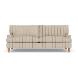 4 Seater Sofa - Charcoal - Compton Stripe - Morris - The Cotswold Company - thumbnail 2