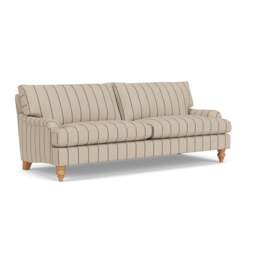 4 Seater Sofa - Charcoal - Compton Stripe - Morris - The Cotswold Company - thumbnail 1