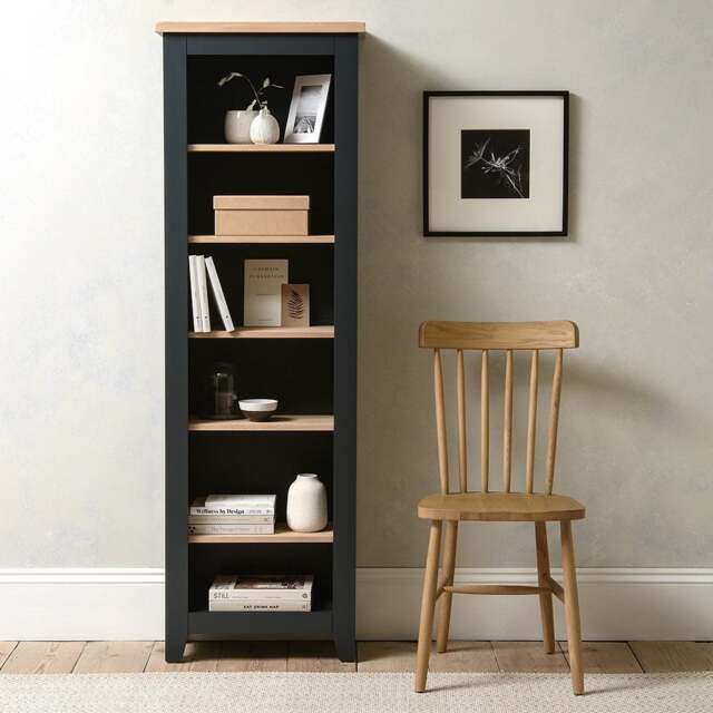 Tall and Slim Bookcase - Chester Charcoal - The Cotswold Company - image 1