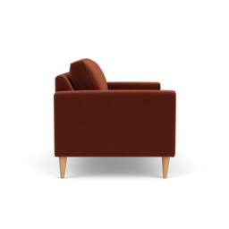 2 Seater Sofa - Brick - Matt Velvet - Saxon - The Cotswold Company - thumbnail 3