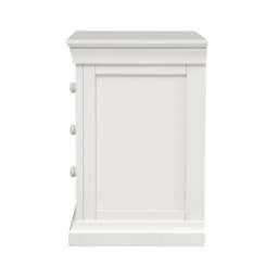Chantilly Warm White 3 Drawer Bedside Table - The Cotswold Company - thumbnail 5