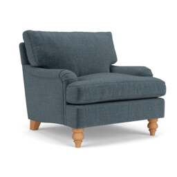 Armchair - Teal - Eco Chenille - Morris - The Cotswold Company