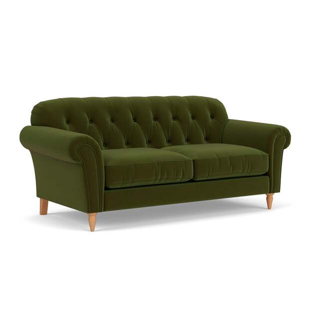 3 Seater Sofa - Forest Green - Matt Velvet - Chapman - The Cotswold Company - image 1