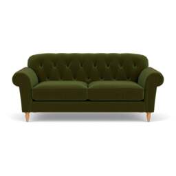 3 Seater Sofa - Forest Green - Matt Velvet - Chapman - The Cotswold Company - thumbnail 2