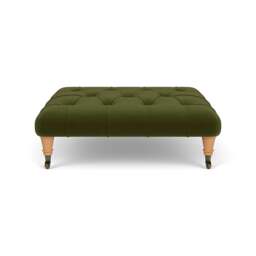 Foot Stool - Forest Green - Matt Velvet - Amelia - The Cotswold Company - thumbnail 2
