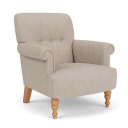 Armchair - Natural - Luxury Italian Linen - Harriet - The Cotswold Company