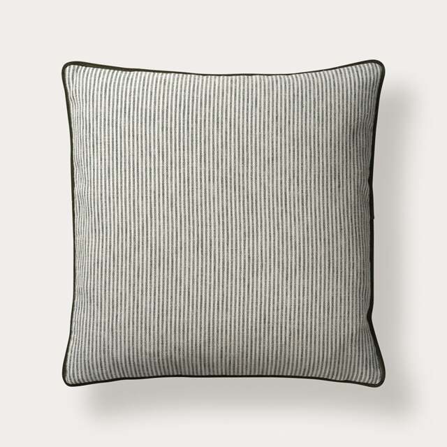 Broadway Stripe Cushion - Fern Green 43x43cm - Home Accessories - The Cotswold Company - image 1