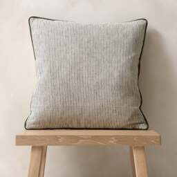 Broadway Stripe Cushion - Fern Green 43x43cm - Home Accessories - The Cotswold Company - thumbnail 2