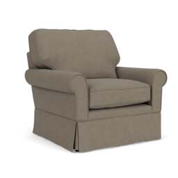 Armchair - Mid Grey - House Linen Mix - Dawson - The Cotswold Company