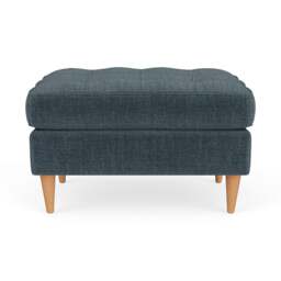 Foot Stool - Teal - Eco Chenille - Saxon Small - The Cotswold Company - thumbnail 2