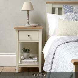 Set of 2 Bedside Tables - Chester Classic Cream - The Cotswold Company - thumbnail 1