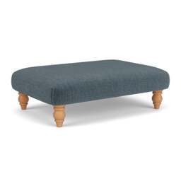 Foot Stool - Teal - Eco Chenille - Clara - The Cotswold Company - thumbnail 1