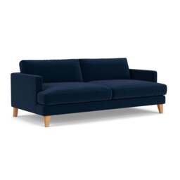 4 Seater Sofa - Deep blue - Matt Velvet - Jackson - The Cotswold Company