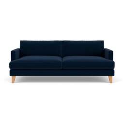 4 Seater Sofa - Deep blue - Matt Velvet - Jackson - The Cotswold Company - thumbnail 2