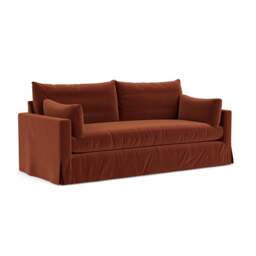 4 Seater Sofa - Brick - Matt Velvet - Ashton - The Cotswold Company - thumbnail 1