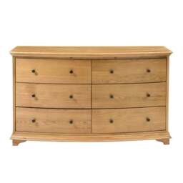 Winchcombe Oiled Oak Low and Wide 6 Drawer Chest - The Cotswold Company - thumbnail 2
