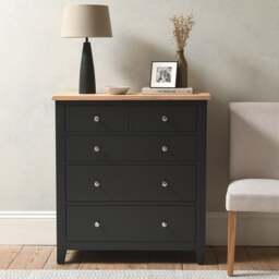 5 Drawer Chest - Chester Charcoal - The Cotswold Company - thumbnail 2