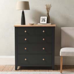 5 Drawer Chest - Chester Charcoal - The Cotswold Company