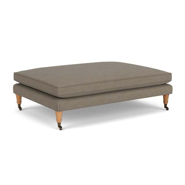 Foot Stool - Mid Grey - House Linen Mix - Taylor - The Cotswold Company - image 1