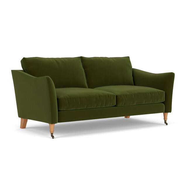 3 Seater Sofa - Forest Green - Matt Velvet - Robinson - The Cotswold Company - image 1