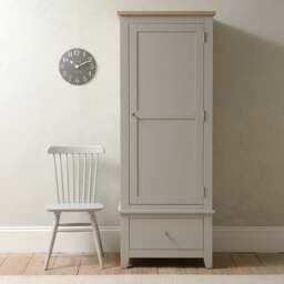 Single Wardrobe - Chester Dove Grey - The Cotswold Company - thumbnail 2