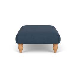 Foot Stool - Indigo - House Linen Mix - Clara - The Cotswold Company - thumbnail 3