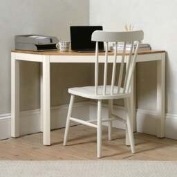 Chalford Warm White Corner Desk - The Cotswold Company - thumbnail 1