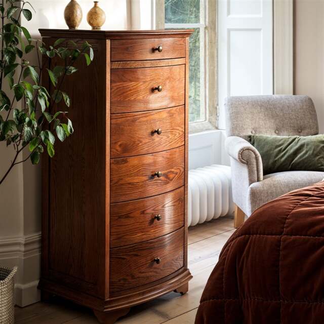 Winchcombe Dark Oak Vanity Tallboy - The Cotswold Company - image 1