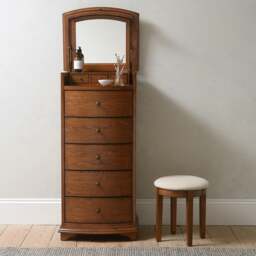 Winchcombe Dark Oak Vanity Tallboy - The Cotswold Company - thumbnail 3
