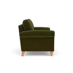 Large 2 Seater Sofa - Forest Green - Matt Velvet - Hurley - The Cotswold Company - thumbnail 3