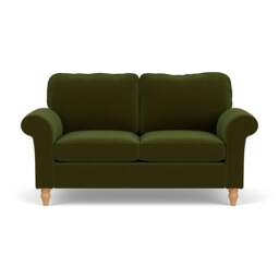Large 2 Seater Sofa - Forest Green - Matt Velvet - Hurley - The Cotswold Company - thumbnail 2