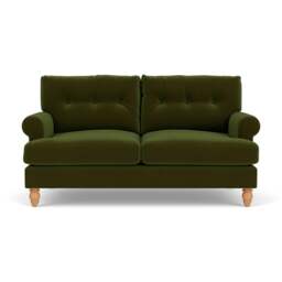 Large 2 Seater Sofa - Forest Green - Matt Velvet - Talbot - The Cotswold Company - thumbnail 2