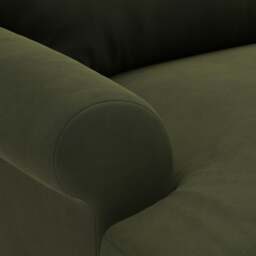 Large 2 Seater Sofa - Forest Green - Matt Velvet - Talbot - The Cotswold Company - thumbnail 5