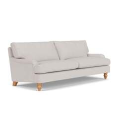 4 Seater Sofa - Soft White - Luxury Italian Linen - Morris - The Cotswold Company