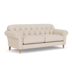 4 Seater Sofa - Lily White - House Linen Mix - Chapman - The Cotswold Company - thumbnail 1