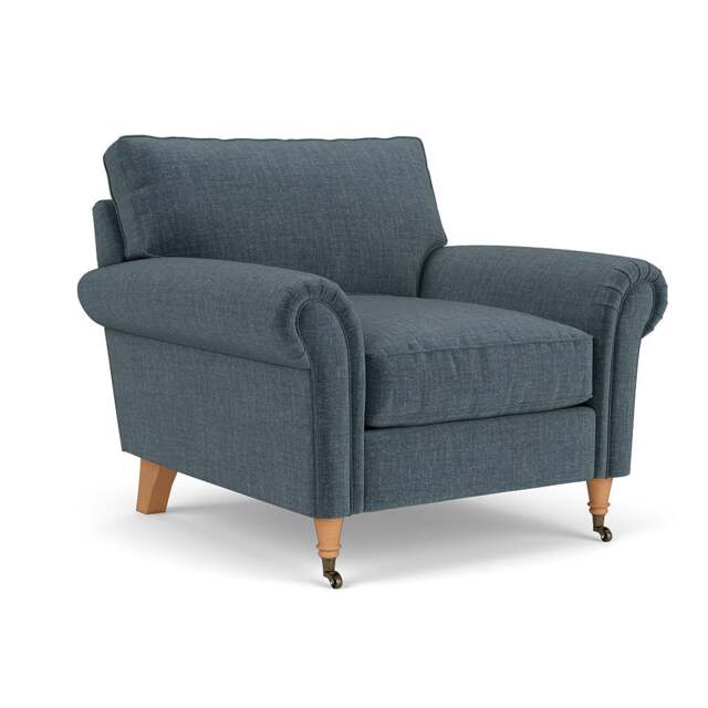Armchair - Teal - Eco Chenille - Osbourne - The Cotswold Company - image 1