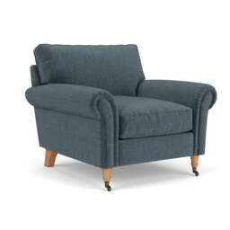 Armchair - Teal - Eco Chenille - Osbourne - The Cotswold Company