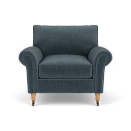Armchair - Teal - Eco Chenille - Osbourne - The Cotswold Company - thumbnail 2