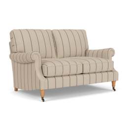 Large 2 Seater Sofa - Charcoal - Compton Stripe - Taylor High Back - The Cotswold Company