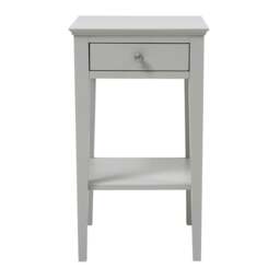 Chantilly Pebble Grey Narrow Bedside Table - The Cotswold Company - thumbnail 3