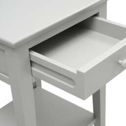 Chantilly Pebble Grey Narrow Bedside Table - The Cotswold Company - thumbnail 7