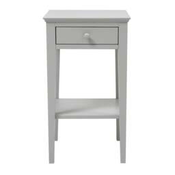 Chantilly Pebble Grey Narrow Bedside Table - The Cotswold Company - thumbnail 4