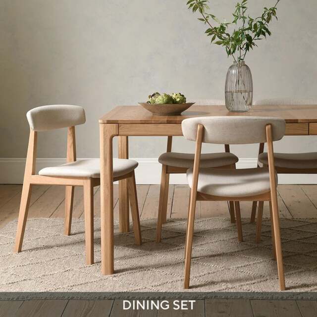 6 - 10 Seater Dining Table and 6 Dining Chairs Set - Weston Oak - The Cotswold Company - image 1
