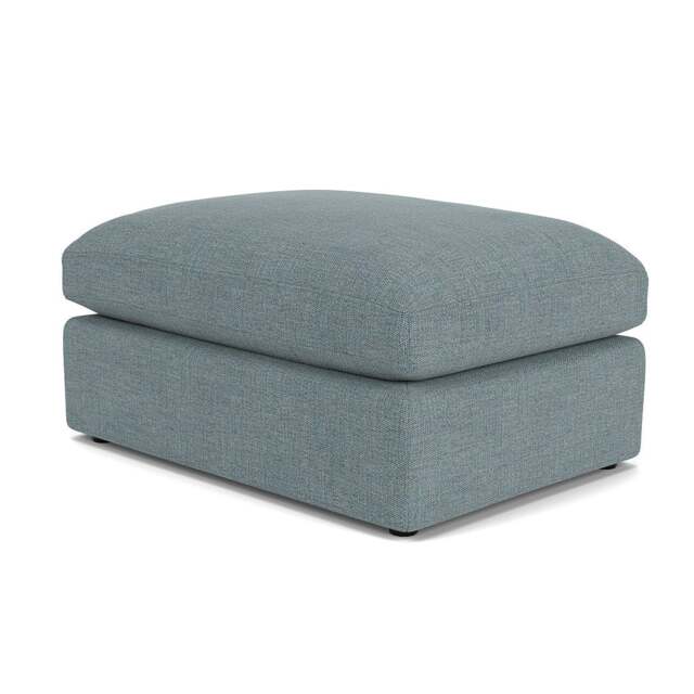 Foot Stool - Teal Marl - Rustic Weave - Clarke Large - The Cotswold Company - image 1